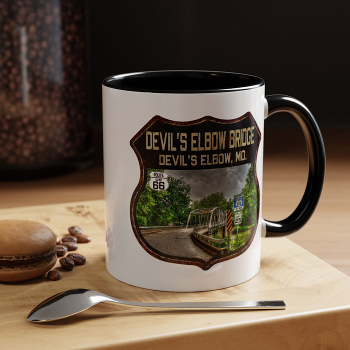 Mug Devil's Elbow Bridge Route 66 Shield Missouri 11oz