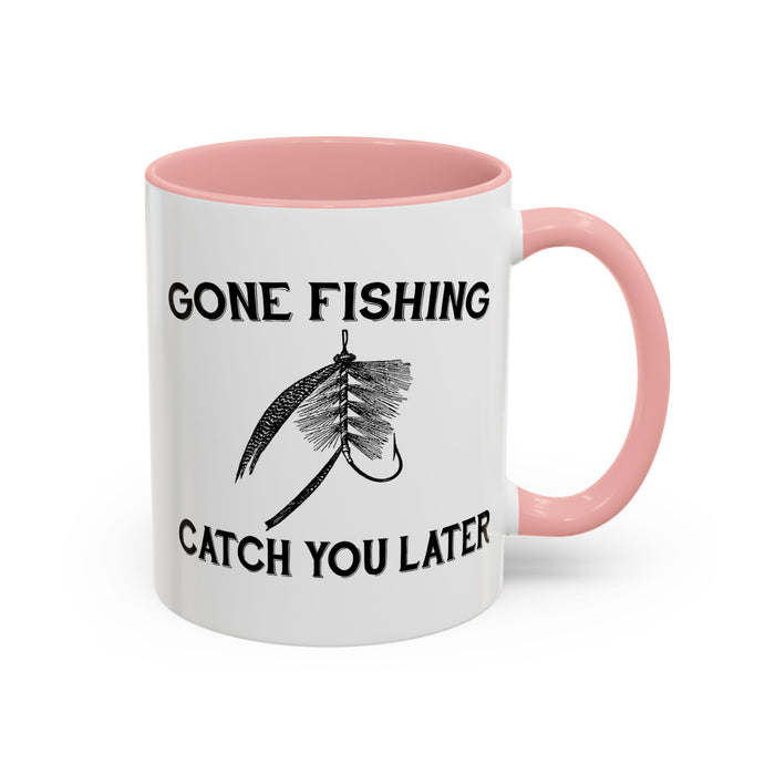 Coffee Mug, Gone Fishing Gift for Dad or Grandpa, Fly Fishing Mug