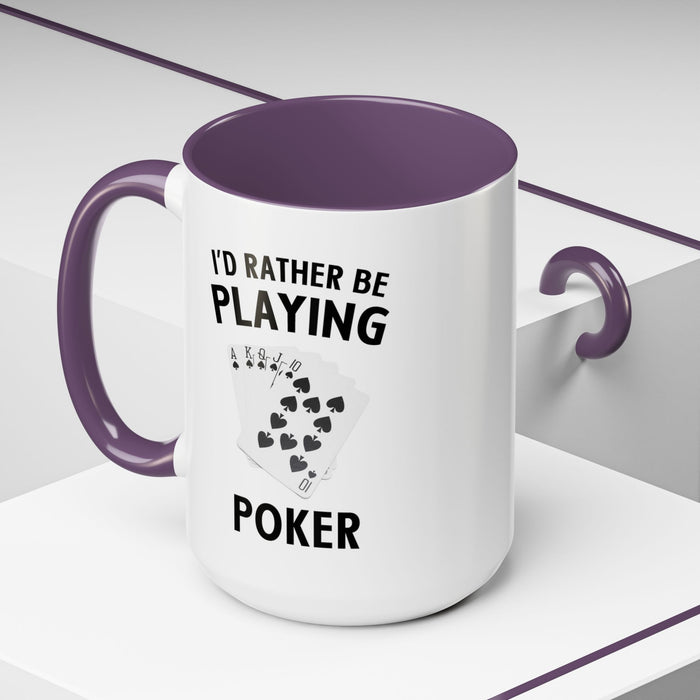Funny Card Player Mug. Poker Mug. Card Player Gift. Poker Gift. Poker Player Coffee Mug. Poker Expert Mug. Poker Expert Gift Accent Coffee Mug (11, 15oz)
