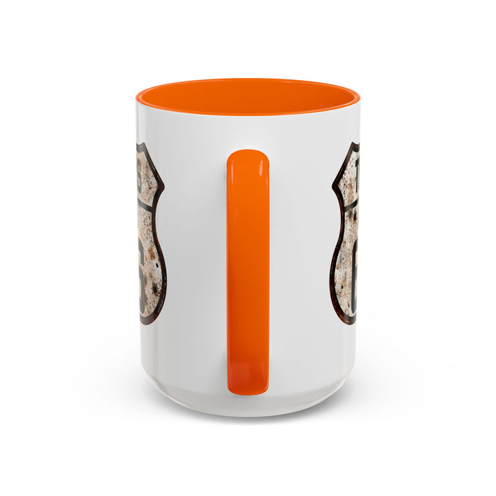 Mug Vintage Rusty Route 66 Highway Shield Texas Route 66 Gift 11oz, 15oz