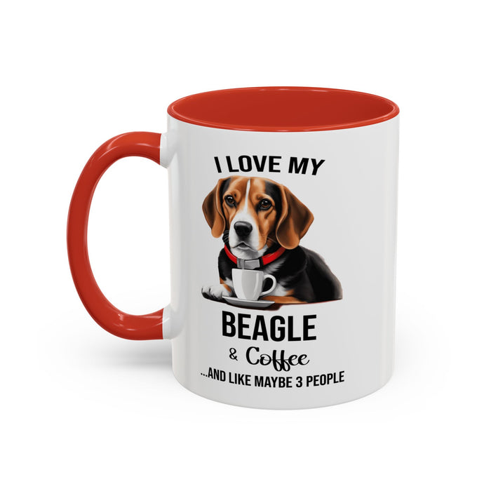 Beagle Lover Mug, Beagle Lover Gift, Coffee Mug, Beagle Mug, Beagle Gift, Beagle Owner Mug Beagle Owner Gift, Dog Mug A0023 Accent Coffee Mug (11, 15oz)