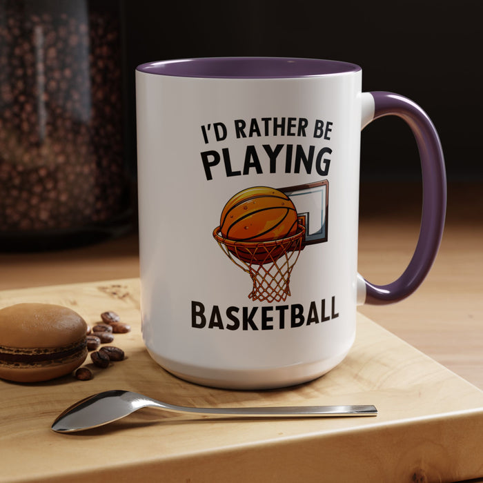 Mug I'd Rather Be Playing Basketball, 11oz