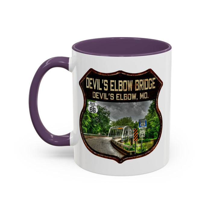Mug Devil's Elbow Bridge Route 66 Shield Missouri 11oz