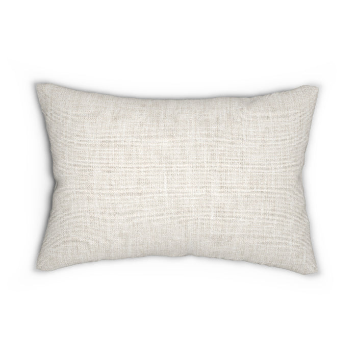 White Burlap Lake Life Rustic Cabin Lake House Lumbar Pillow Spun Polyester Lumbar Pillow