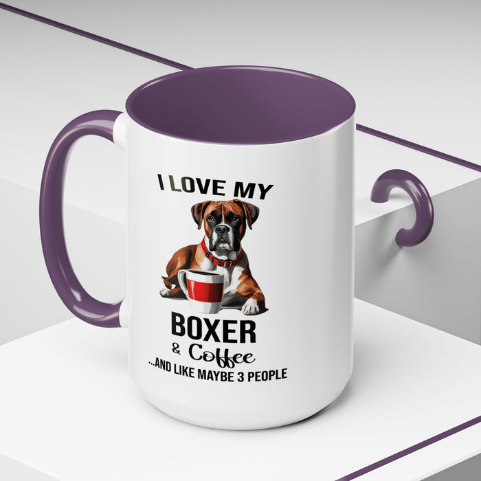 Boxer Lover Mug, Boxer Lover Gift, Coffee Mug, Boxer Mug, Boxer Gift, Boxer Owner Gift, Boxer Owner Mug, Dob Lover Gift, Dog Mug A0023-015 Accent Coffee Mug (11, 15oz)