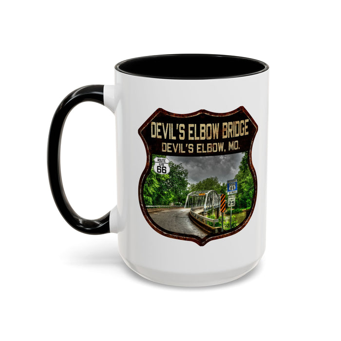 Mug Devil's Elbow Bridge Route 66 Shield Missouri 11oz