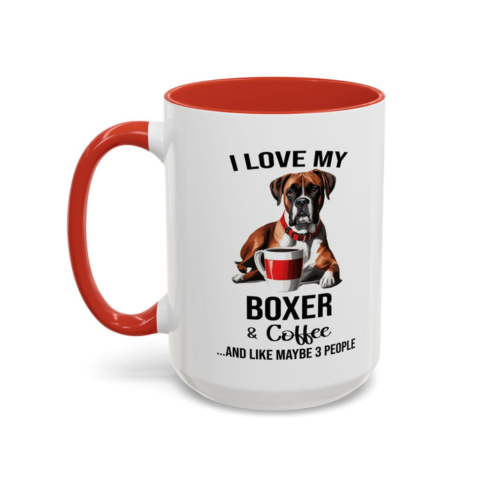 Boxer Lover Mug, Boxer Lover Gift, Coffee Mug, Boxer Mug, Boxer Gift, Boxer Owner Gift, Boxer Owner Mug, Dob Lover Gift, Dog Mug A0023-015 Accent Coffee Mug (11, 15oz)