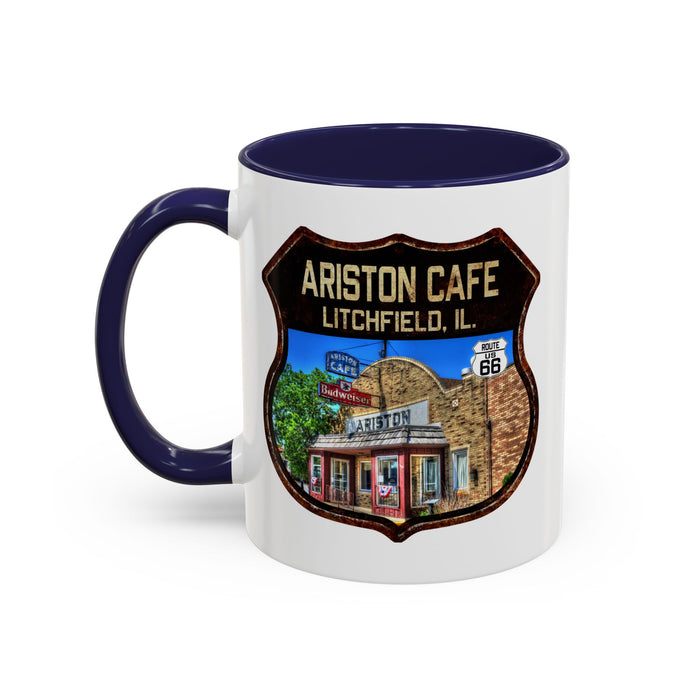 Mug Ariston Cafe Route 66 Shield Illinois 11oz