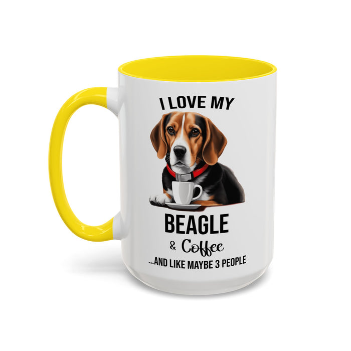 Beagle Lover Mug, Beagle Lover Gift, Coffee Mug, Beagle Mug, Beagle Gift, Beagle Owner Mug Beagle Owner Gift, Dog Mug A0023 Accent Coffee Mug (11, 15oz)