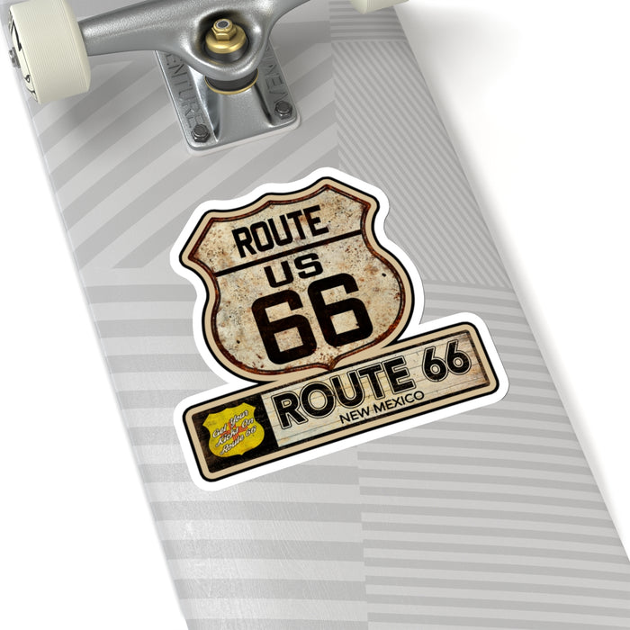 Vintage New Mexico Route 66 Shield Sticker - Travel Souvenir Kiss-Cut Stickers