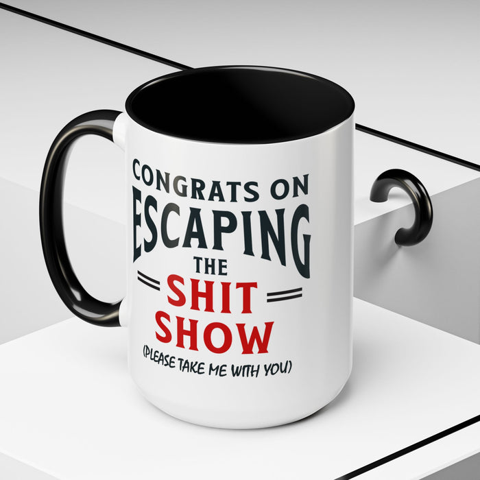 Funny Retirement Gift, Funny Coworker Leaving Gift, Going Away Co Worker, Goodbye Farewell, Retirement Mug, New Job, Leaving Job A0037-006 Accent Coffee Mug (11, 15oz)