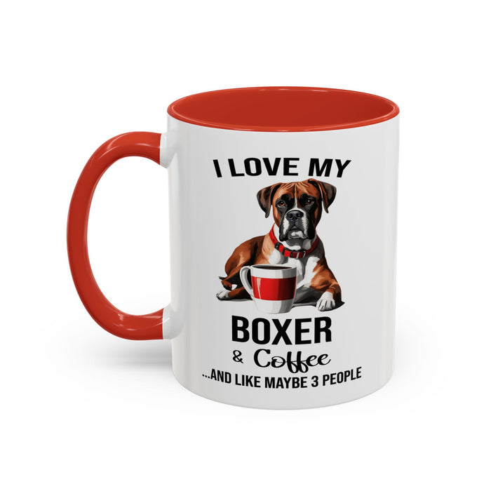 Boxer Lover Mug, Boxer Lover Gift, Coffee Mug, Boxer Mug, Boxer Gift, Boxer Owner Gift, Boxer Owner Mug, Dob Lover Gift, Dog Mug A0023-015 Accent Coffee Mug (11, 15oz)