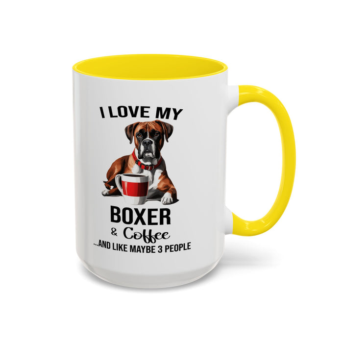 Boxer Lover Mug, Boxer Lover Gift, Coffee Mug, Boxer Mug, Boxer Gift, Boxer Owner Gift, Boxer Owner Mug, Dob Lover Gift, Dog Mug A0023-015 Accent Coffee Mug (11, 15oz)