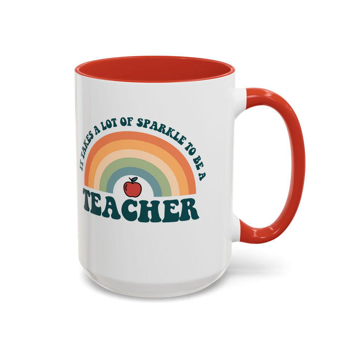 Gift for Teacher - Sparkle Teacher Mug - Unique Teacher Appreciation Gift 11-A0005-001A
