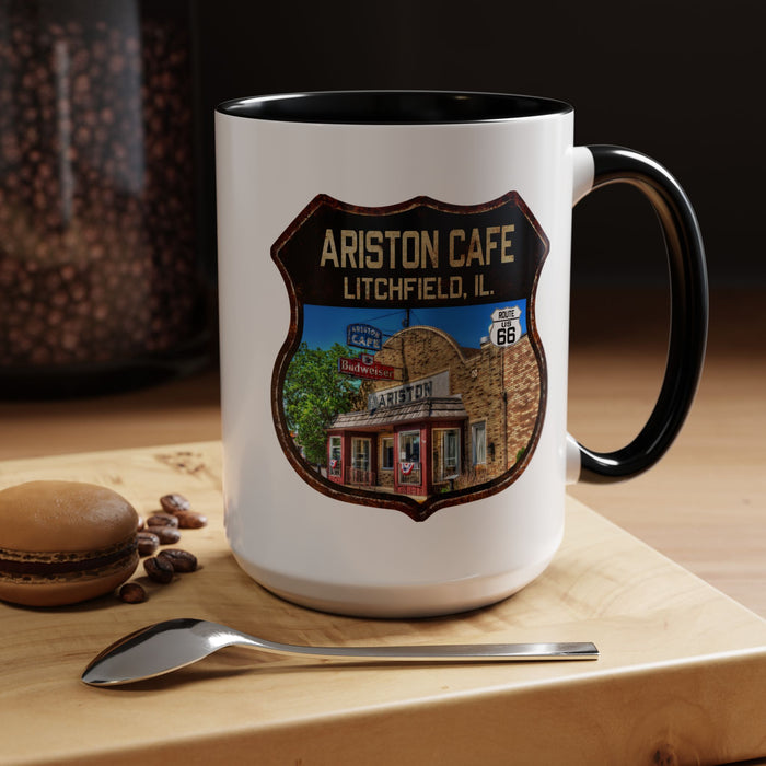 Mug Ariston Cafe Route 66 Shield Illinois 11oz