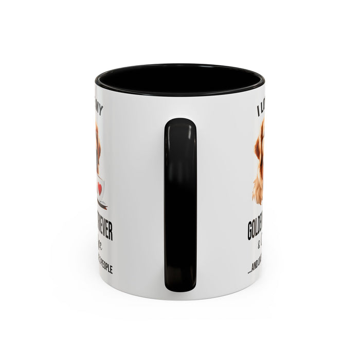 Golden Retriever Lover Mug, Golden Retriever Lover Gift, Coffee Mug, Golden Retriever Mug, Golden Retriever Gift, Golden Retriever A0023-40 Accent Coffee Mug (11, 15oz)