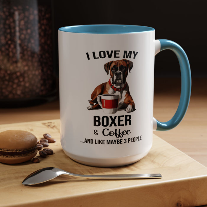 Boxer Lover Mug, Boxer Lover Gift, Coffee Mug, Boxer Mug, Boxer Gift, Boxer Owner Gift, Boxer Owner Mug, Dob Lover Gift, Dog Mug A0023-015 Accent Coffee Mug (11, 15oz)
