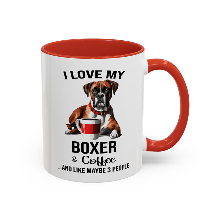 Boxer Lover Mug, Boxer Lover Gift, Coffee Mug, Boxer Mug, Boxer Gift, Boxer Owner Gift, Boxer Owner Mug, Dob Lover Gift, Dog Mug A0023-015 Accent Coffee Mug (11, 15oz)