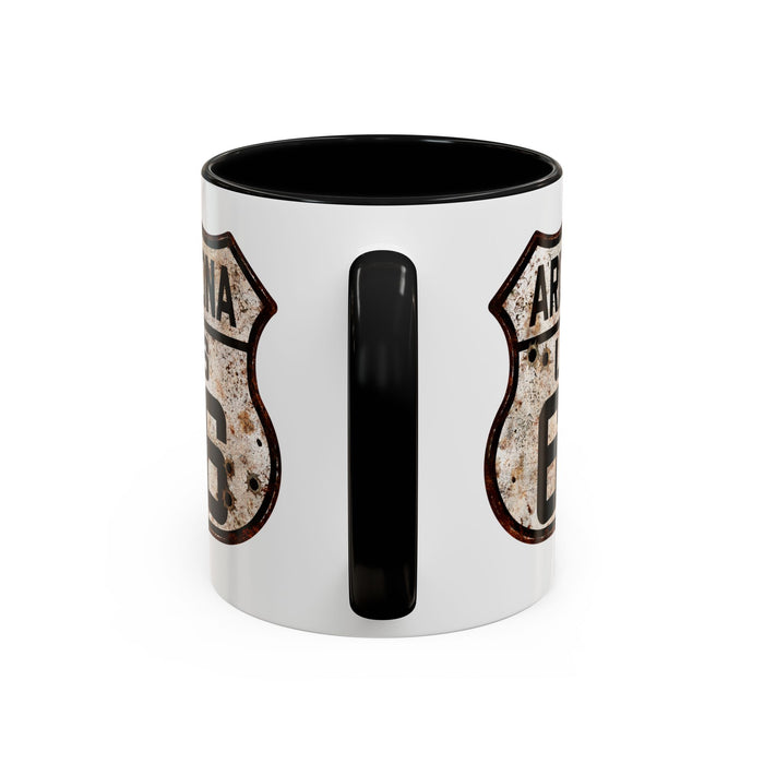 Mug Vintage Rusty Route 66 Highway Shield Arizona 11oz, 15oz