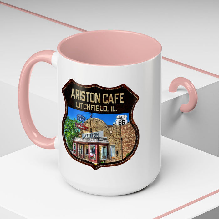 Mug Ariston Cafe Route 66 Shield Illinois 11oz