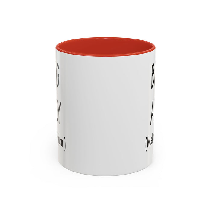 Coffee Mug: "Bang a Uey" Funny Boston Slang for Make a U-Turn Gift, Tea Cup, Ceramic Drinkware, Novelty Souvenir, Kitchen Decor