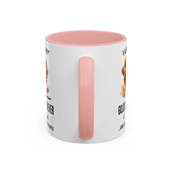Golden Retriever Lover Mug, Golden Retriever Lover Gift, Coffee Mug, Golden Retriever Mug, Golden Retriever Gift, Golden Retriever A0023-40 Accent Coffee Mug (11, 15oz)