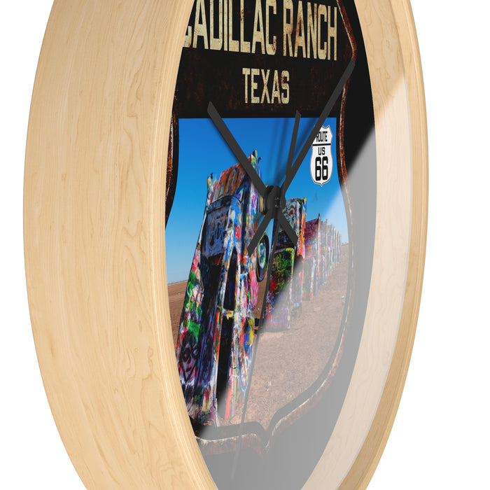 Wall Clock Cadillac Ranch Route 66 Shield Route 66 Gift