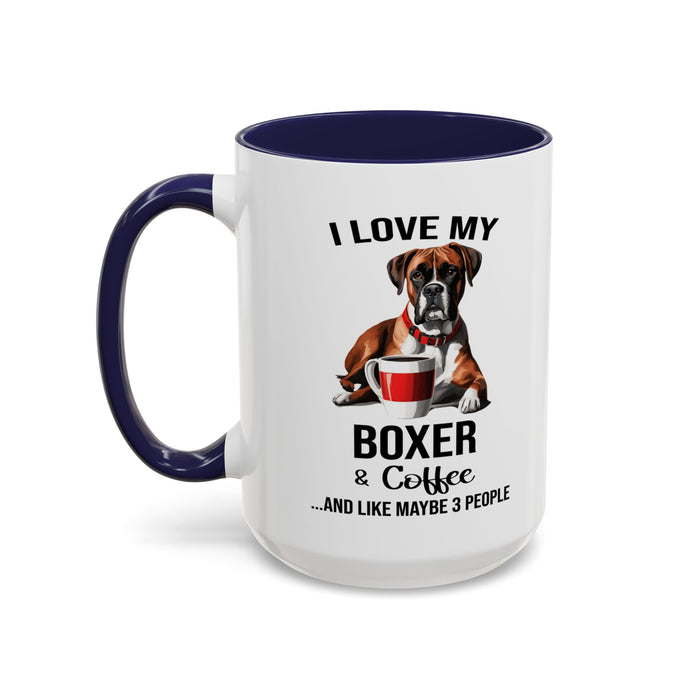 Boxer Lover Mug, Boxer Lover Gift, Coffee Mug, Boxer Mug, Boxer Gift, Boxer Owner Gift, Boxer Owner Mug, Dob Lover Gift, Dog Mug A0023-015 Accent Coffee Mug (11, 15oz)