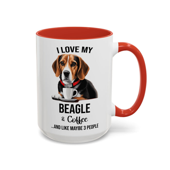 Beagle Lover Mug, Beagle Lover Gift, Coffee Mug, Beagle Mug, Beagle Gift, Beagle Owner Mug Beagle Owner Gift, Dog Mug A0023 Accent Coffee Mug (11, 15oz)