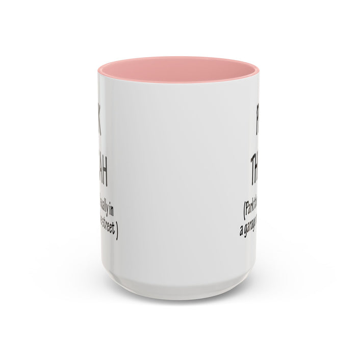 Accent Coffee Mug, Boston Pahk the Cah Funny Gift, Massachusetts Souvenir Cup, Tea Drinker Present, Office Desk Decor, Unique White Ceramic