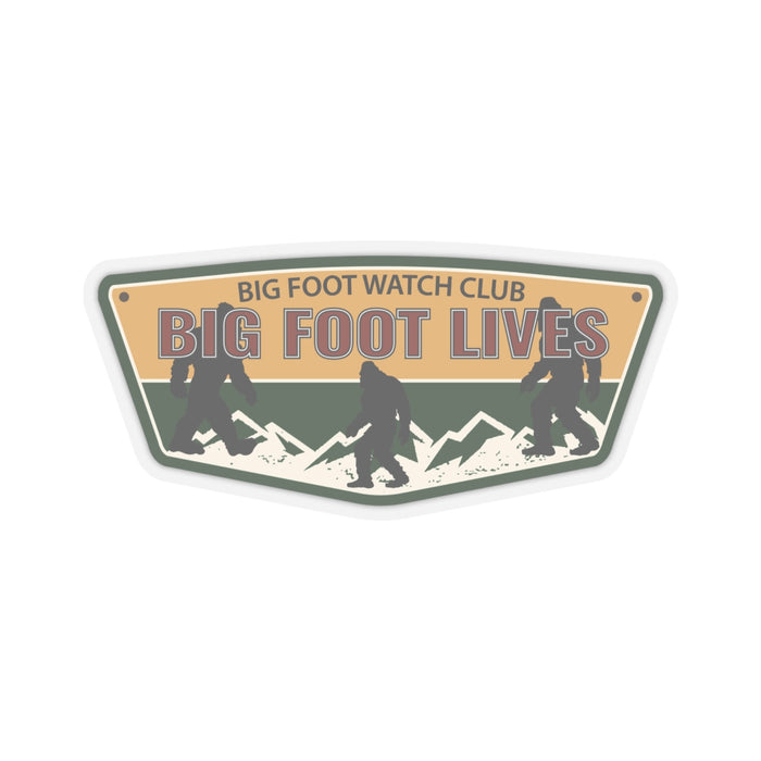 Quirky Big Foot Decal - Big Foot Watch Club Kiss-Cut Stickers