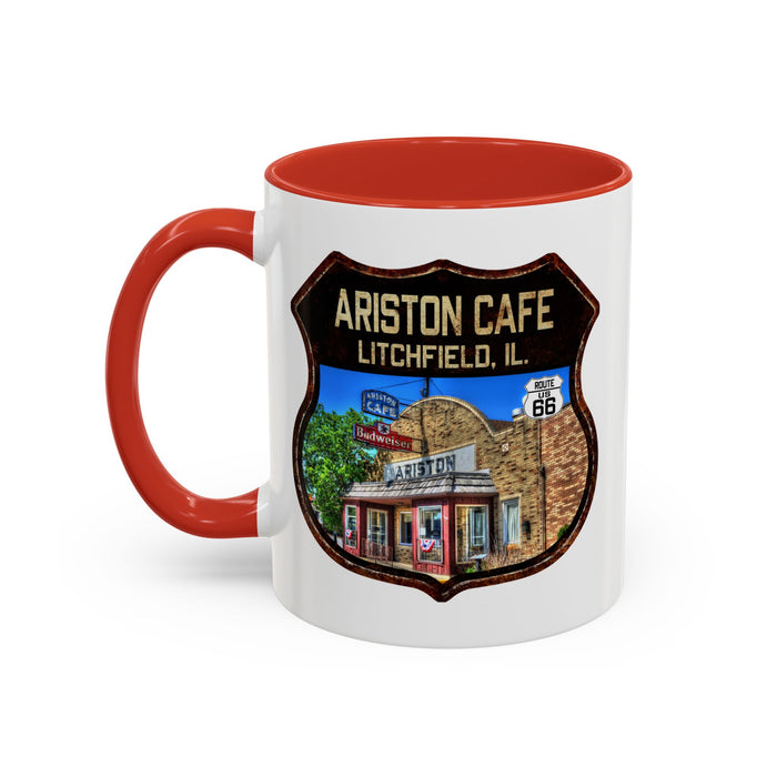Mug Ariston Cafe Route 66 Shield Illinois 11oz