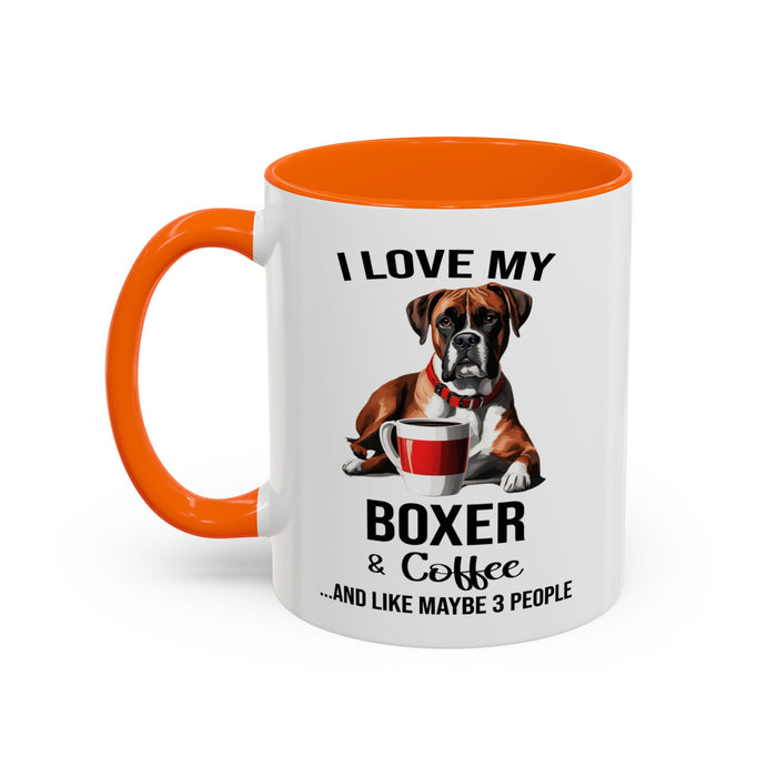 Boxer Lover Mug, Boxer Lover Gift, Coffee Mug, Boxer Mug, Boxer Gift, Boxer Owner Gift, Boxer Owner Mug, Dob Lover Gift, Dog Mug A0023-015 Accent Coffee Mug (11, 15oz)