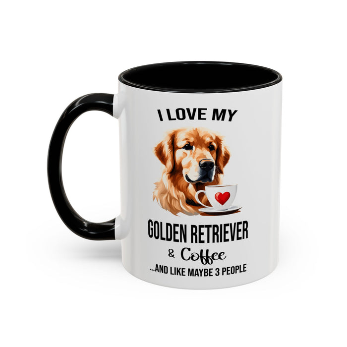 Golden Retriever Lover Mug, Golden Retriever Lover Gift, Coffee Mug, Golden Retriever Mug, Golden Retriever Gift, Golden Retriever A0023-40 Accent Coffee Mug (11, 15oz)