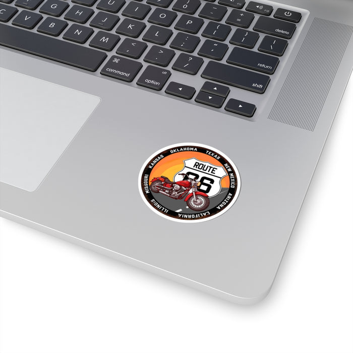 Sticker The States on Route 66 Round Kiss-Cut Stickers