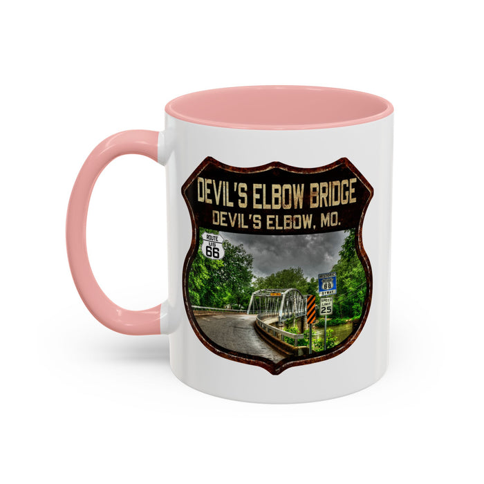 Mug Devil's Elbow Bridge Route 66 Shield Missouri 11oz