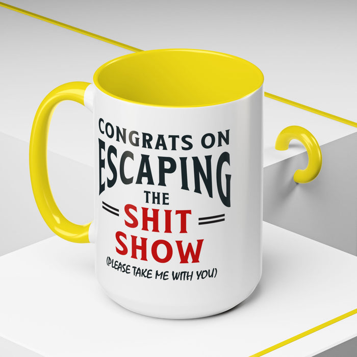 Funny Retirement Gift, Funny Coworker Leaving Gift, Going Away Co Worker, Goodbye Farewell, Retirement Mug, New Job, Leaving Job A0037-006 Accent Coffee Mug (11, 15oz)