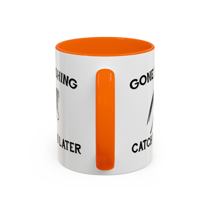 Coffee Mug, Gone Fishing Gift for Dad or Grandpa, Fly Fishing Mug