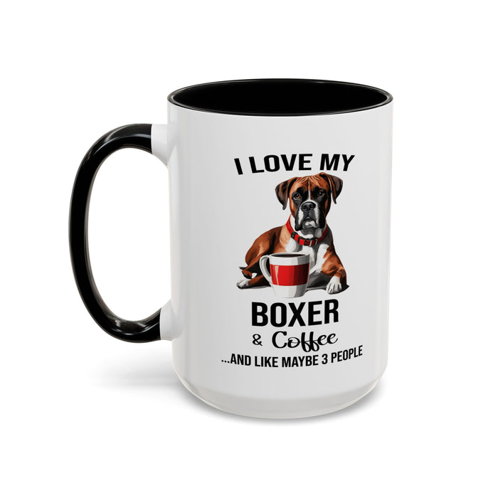 Boxer Lover Mug, Boxer Lover Gift, Coffee Mug, Boxer Mug, Boxer Gift, Boxer Owner Gift, Boxer Owner Mug, Dob Lover Gift, Dog Mug A0023-015 Accent Coffee Mug (11, 15oz)