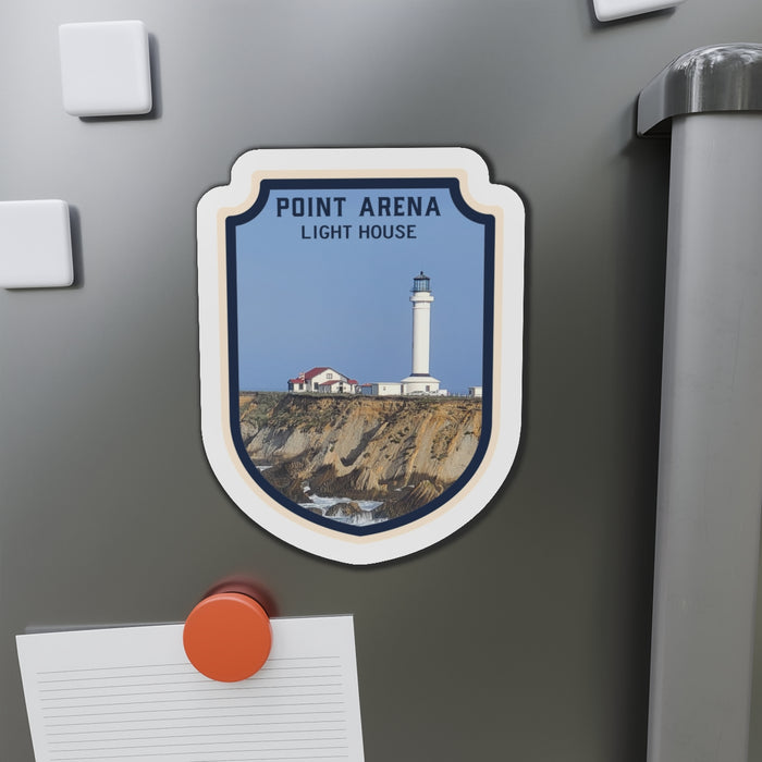 Point Arena Light House Badge Die-Cut Magnets