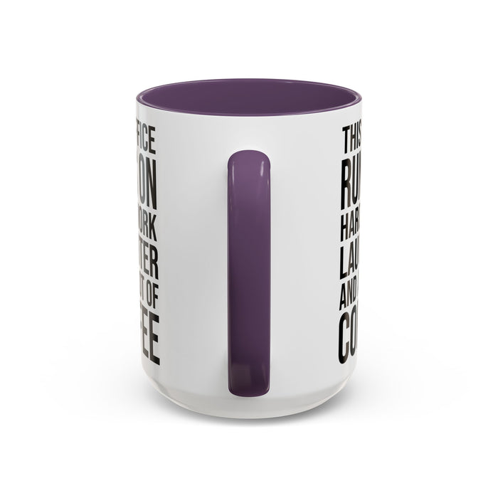Office Coffee Mug, Runs on Coffee, Gift for him / her, Colleague Mug, Gift Idea for Office Workers, Office Mug, Colleague Gift Mug A0022-002 Accent Coffee Mug (11, 15oz)