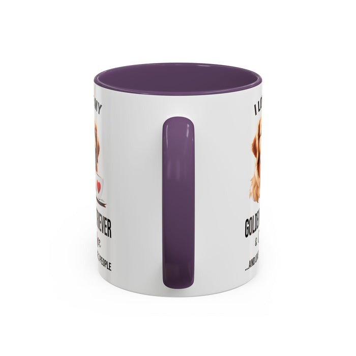 Golden Retriever Lover Mug, Golden Retriever Lover Gift, Coffee Mug, Golden Retriever Mug, Golden Retriever Gift, Golden Retriever A0023-40 Accent Coffee Mug (11, 15oz)