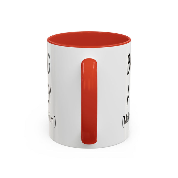 Coffee Mug: "Bang a Uey" Funny Boston Slang for Make a U-Turn Gift, Tea Cup, Ceramic Drinkware, Novelty Souvenir, Kitchen Decor