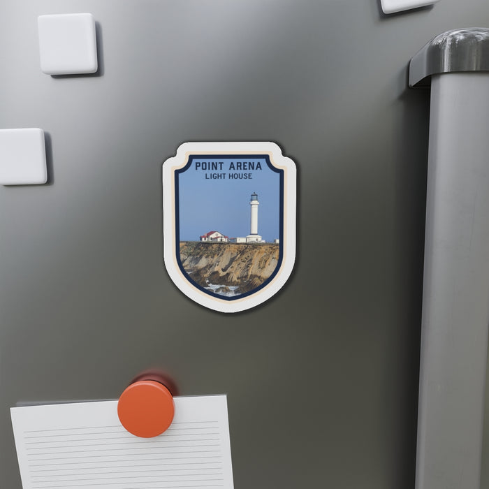 Point Arena Light House Badge Die-Cut Magnets
