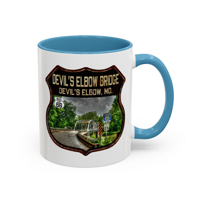 Mug Devil's Elbow Bridge Route 66 Shield Missouri 11oz