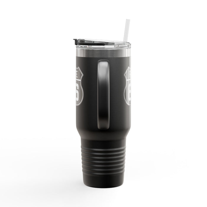 Route 66 Shield Insulated Travel Mug - Black and White Route 66 Shield Insulated Travel Mug, 40oz