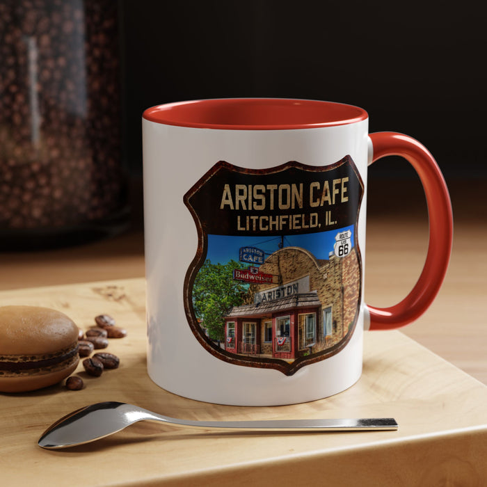 Mug Ariston Cafe Route 66 Shield Illinois 11oz