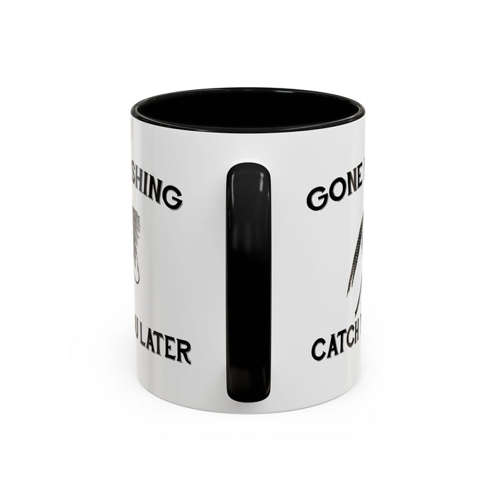Coffee Mug, Gone Fishing Gift for Dad or Grandpa, Fly Fishing Mug
