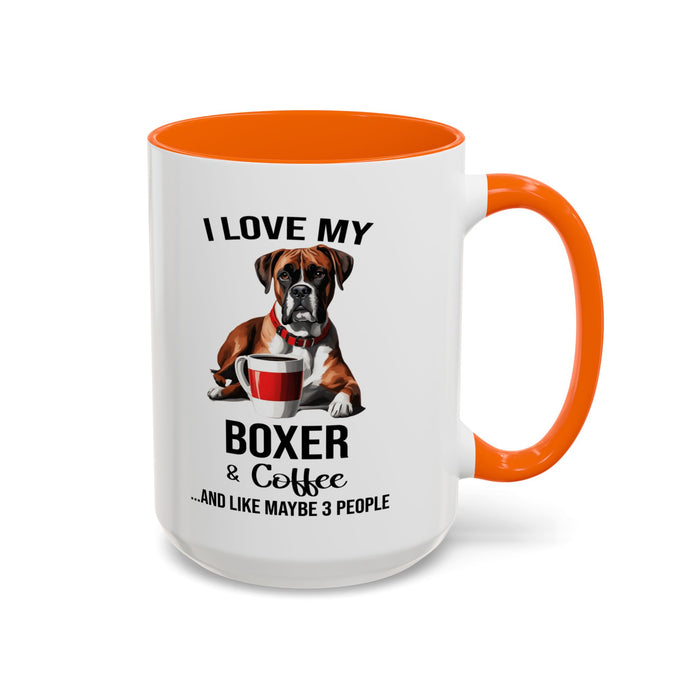 Boxer Lover Mug, Boxer Lover Gift, Coffee Mug, Boxer Mug, Boxer Gift, Boxer Owner Gift, Boxer Owner Mug, Dob Lover Gift, Dog Mug A0023-015 Accent Coffee Mug (11, 15oz)