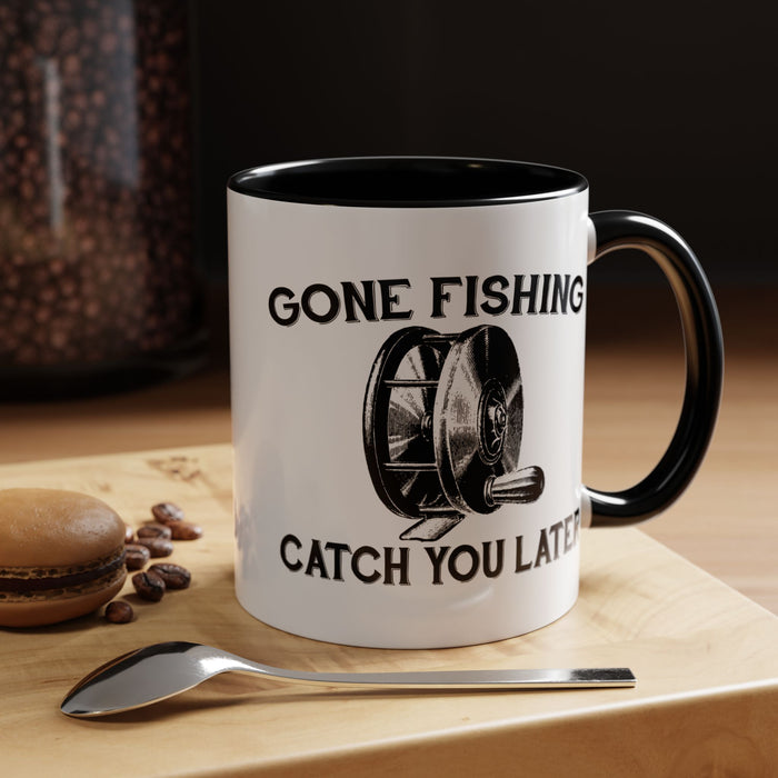 Coffee Mug, Gone Fly Fishing Gift for Dad or Grandpa